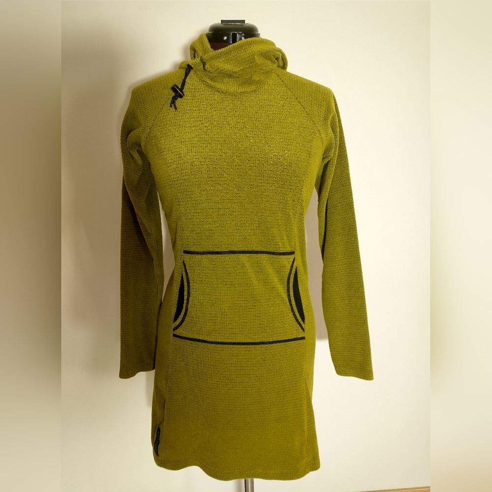 Melanzana Microgrid dress, Medium, in Terrapin